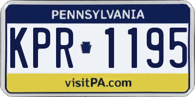 PA license plate KPR1195
