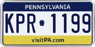 PA license plate KPR1199