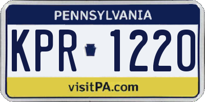 PA license plate KPR1220