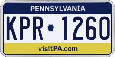 PA license plate KPR1260
