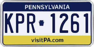 PA license plate KPR1261