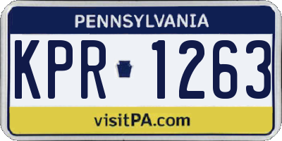 PA license plate KPR1263