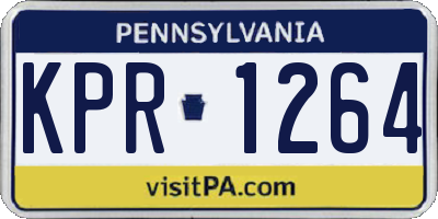 PA license plate KPR1264