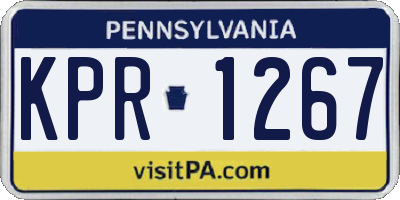 PA license plate KPR1267