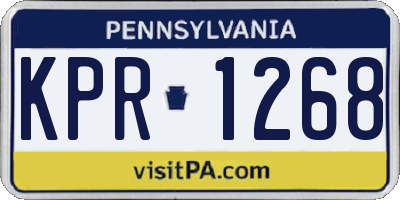 PA license plate KPR1268