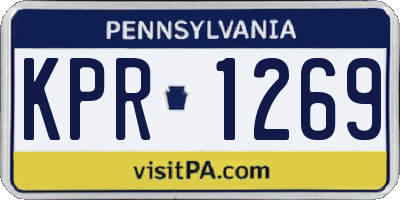 PA license plate KPR1269