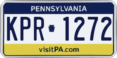 PA license plate KPR1272