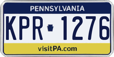 PA license plate KPR1276