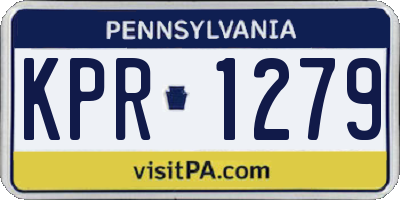 PA license plate KPR1279