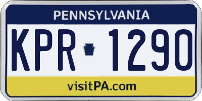 PA license plate KPR1290