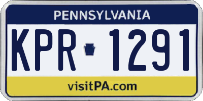 PA license plate KPR1291