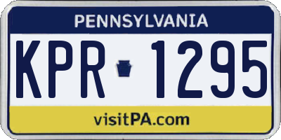 PA license plate KPR1295