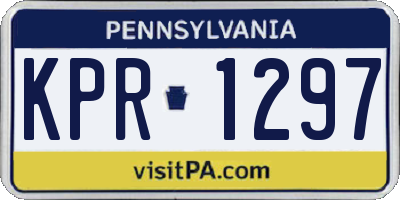 PA license plate KPR1297