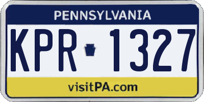 PA license plate KPR1327