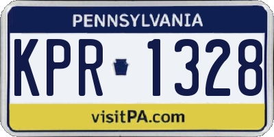PA license plate KPR1328
