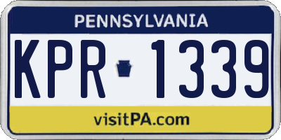 PA license plate KPR1339