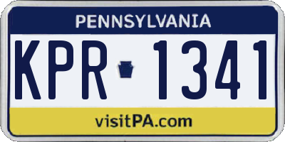 PA license plate KPR1341