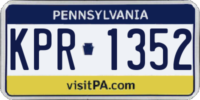 PA license plate KPR1352
