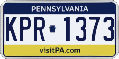 PA license plate KPR1373