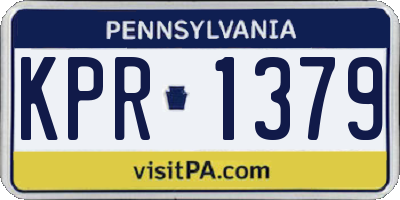 PA license plate KPR1379