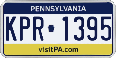 PA license plate KPR1395