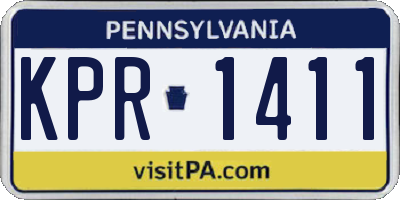 PA license plate KPR1411