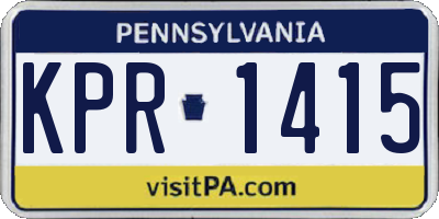 PA license plate KPR1415