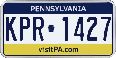 PA license plate KPR1427