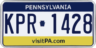 PA license plate KPR1428