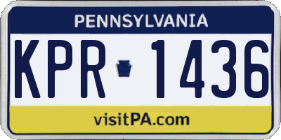 PA license plate KPR1436