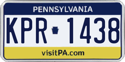 PA license plate KPR1438