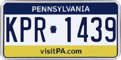 PA license plate KPR1439
