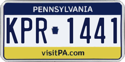 PA license plate KPR1441