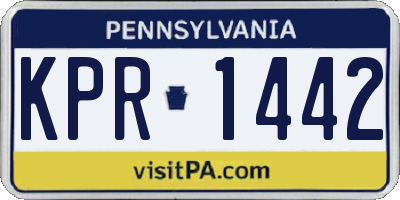 PA license plate KPR1442