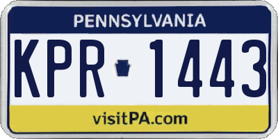 PA license plate KPR1443