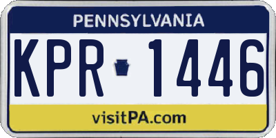 PA license plate KPR1446