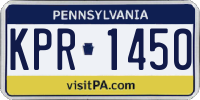 PA license plate KPR1450
