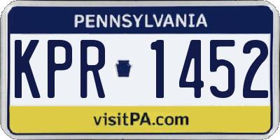 PA license plate KPR1452