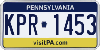 PA license plate KPR1453