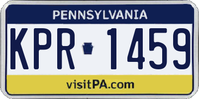 PA license plate KPR1459