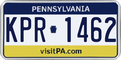 PA license plate KPR1462
