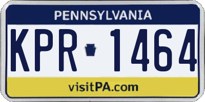 PA license plate KPR1464