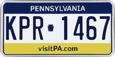 PA license plate KPR1467