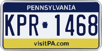PA license plate KPR1468