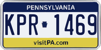PA license plate KPR1469