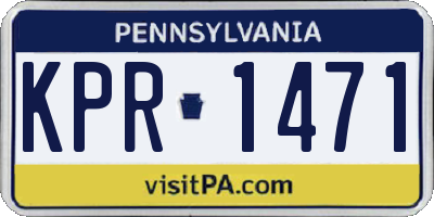 PA license plate KPR1471