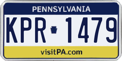 PA license plate KPR1479