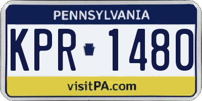 PA license plate KPR1480