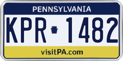 PA license plate KPR1482
