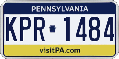 PA license plate KPR1484